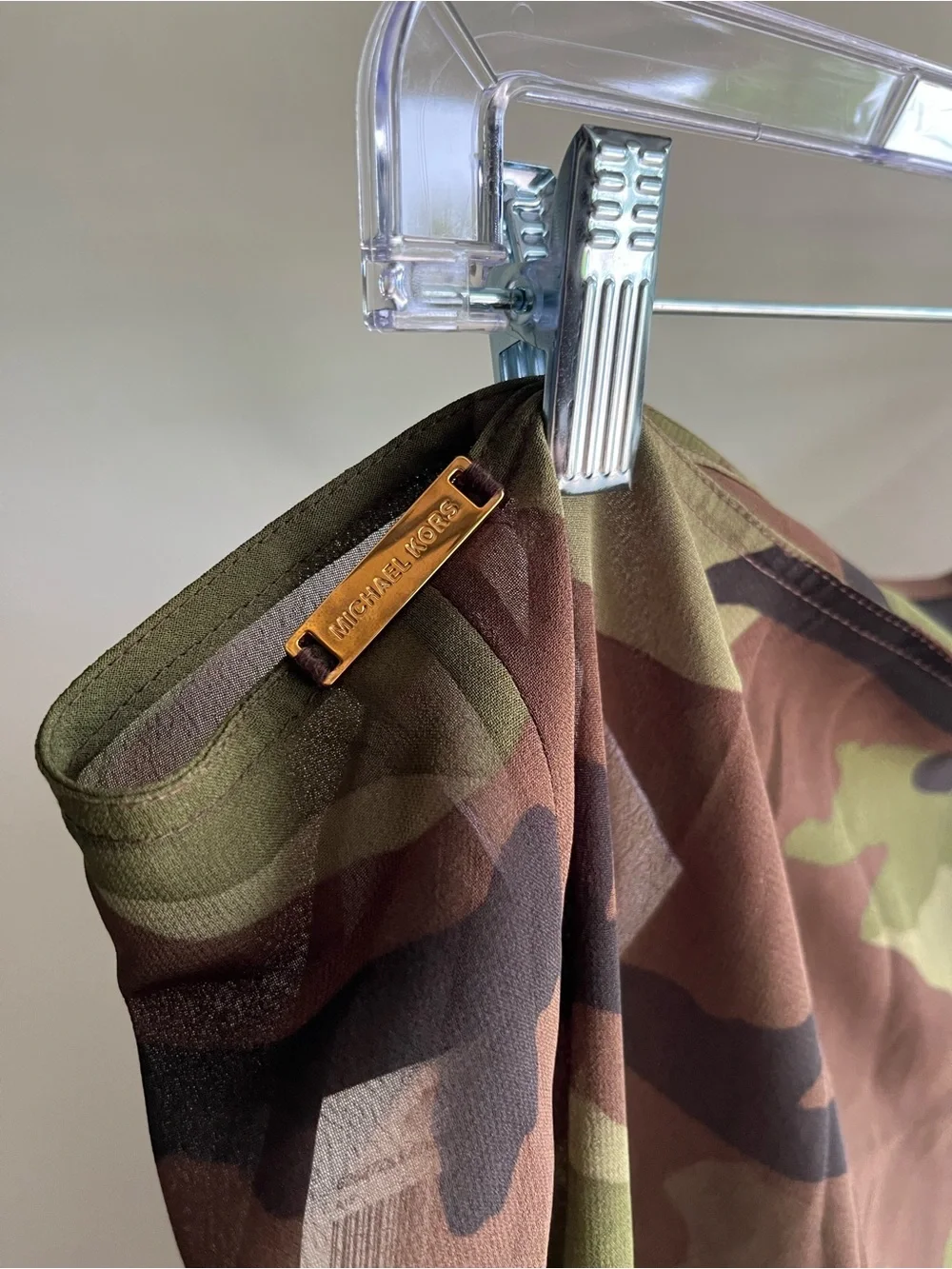 Michael Kors Army Fatigue Green Swimsuit Wrap Sz Med Women’s New NWT
